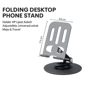 Holder HP Meja Lipat Adjustable Phone Stand Dudukan Ponsel Universal Anti Slip
