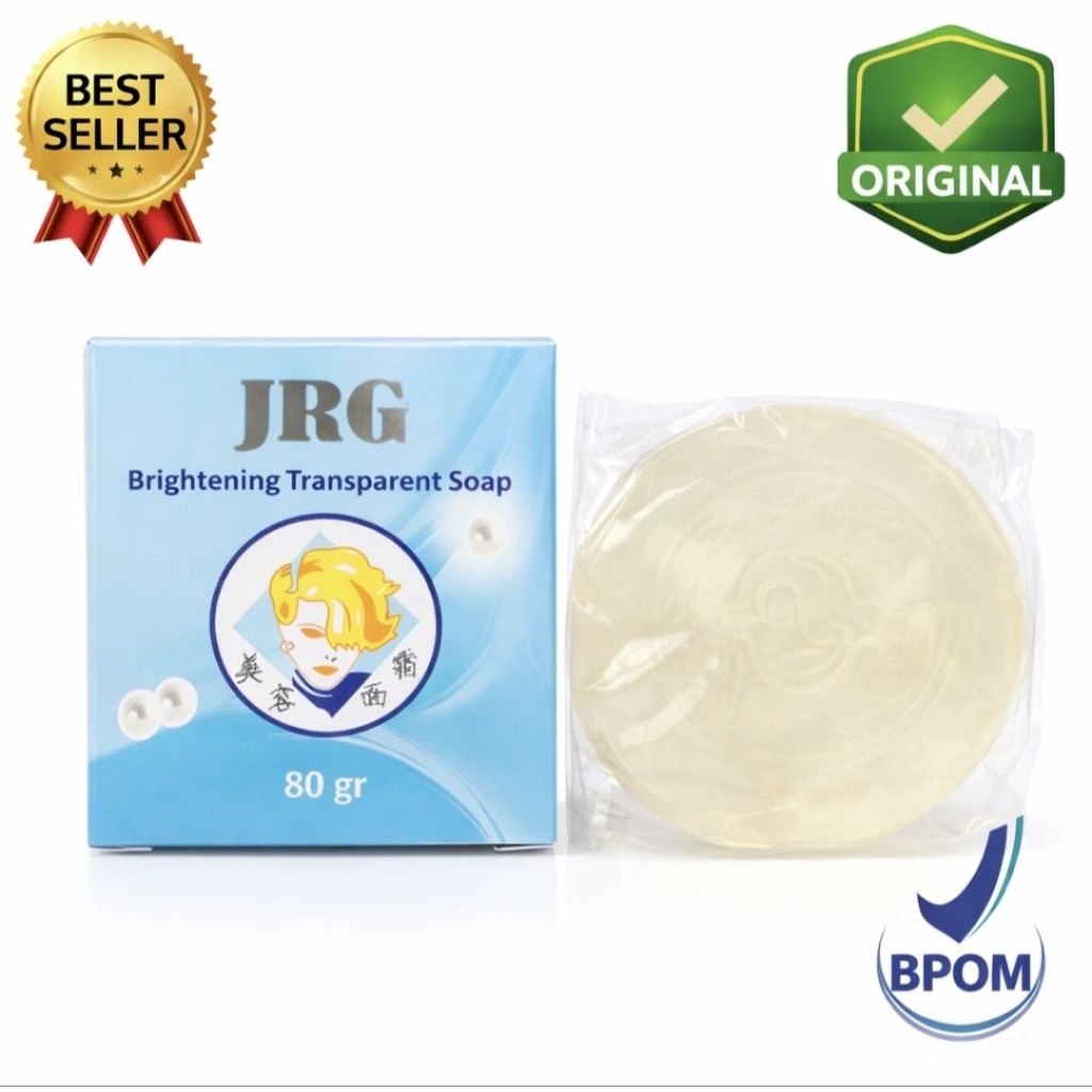 JRG Whitening soap BPOM Sabun Wajah bulat transparan