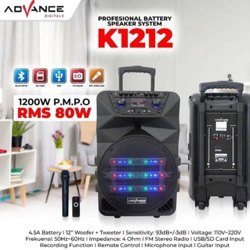 Jual Speaker portebel Advance K-1212 | Shopee Indonesia