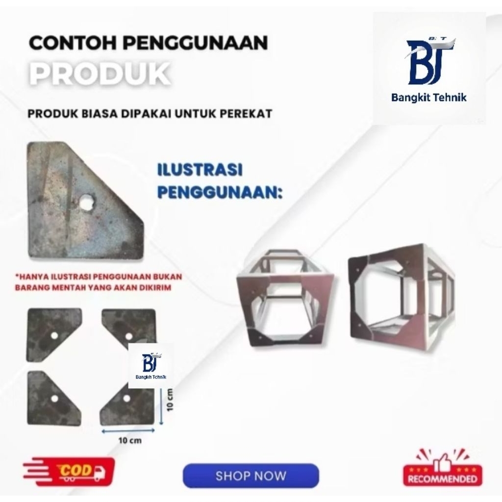 Jual Plat Pojokan Besi Rigging Kuat Tebal 5 mm Lubang 12 mm | Shopee ...
