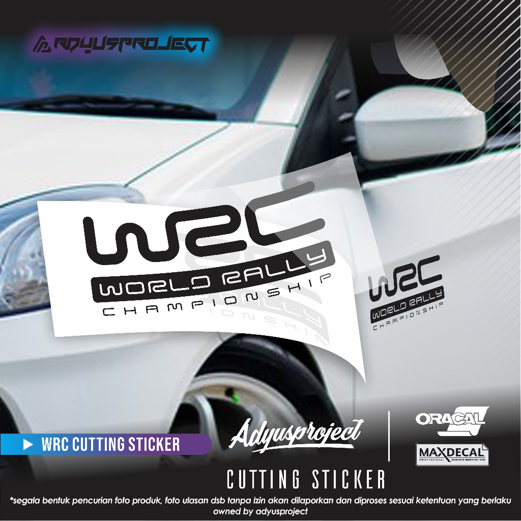 Jual Sticker WRC World Rally Championship Cutting Sticker | Sticker ...