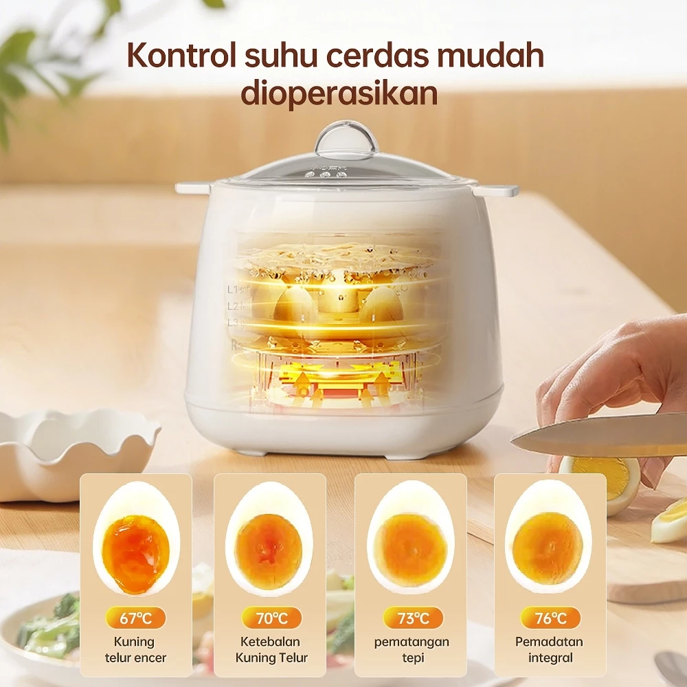 Jual Egg Cooker Saluyar 4 Eggs | Rebus Telur Otomatis | 24H Timer ...