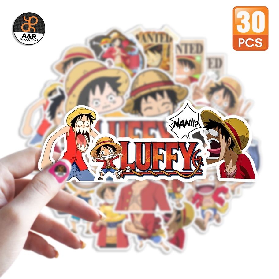 Jual Stiker Luffy One Piece 30 PCS Waterproof Vinyl Anime Sticker Pack ...