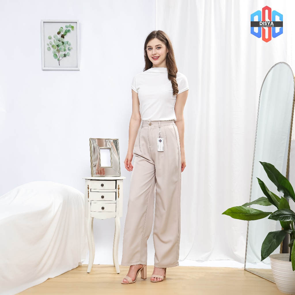 Celana Kulot Highwaist Wanita Celana Kulot Scuba Premium