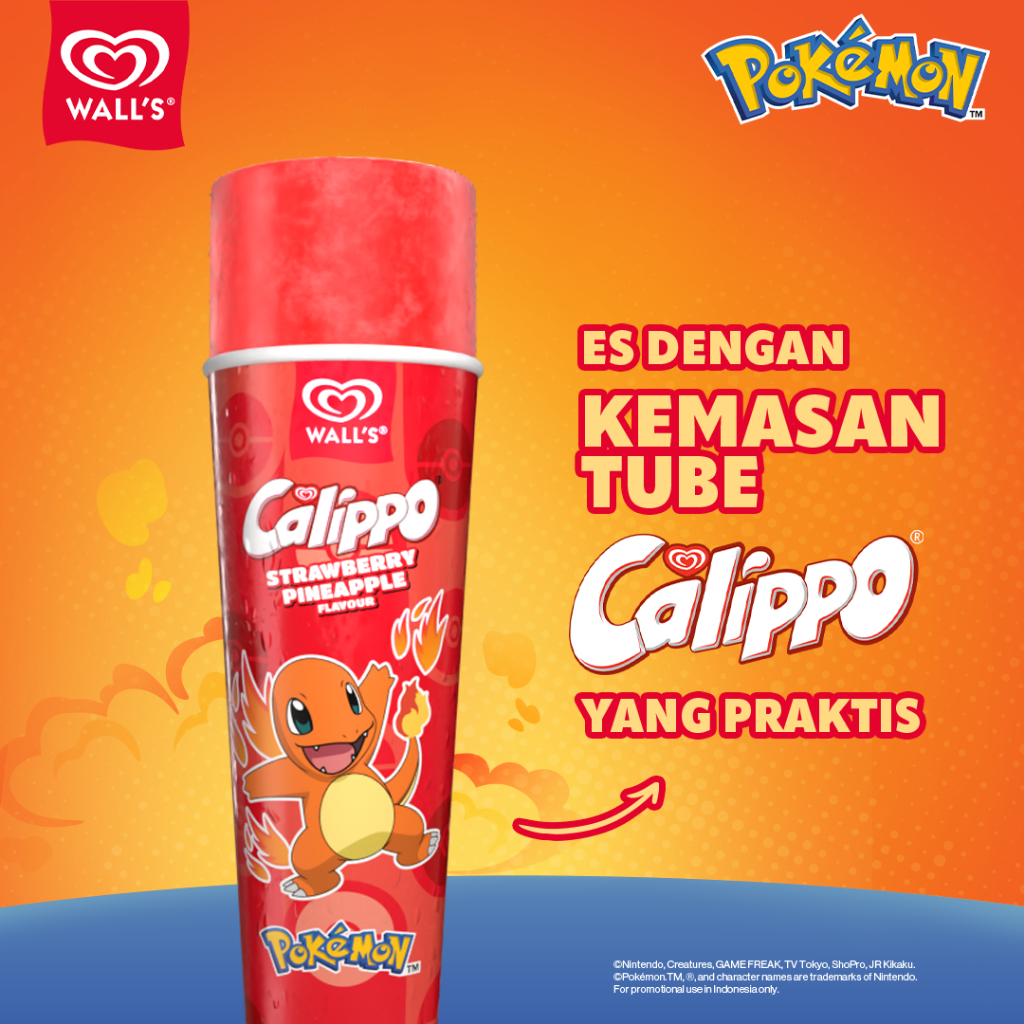 Jual Wall's Calippo Pokemon Strawberry Pineapple 100ml - Es Krim / Ice ...