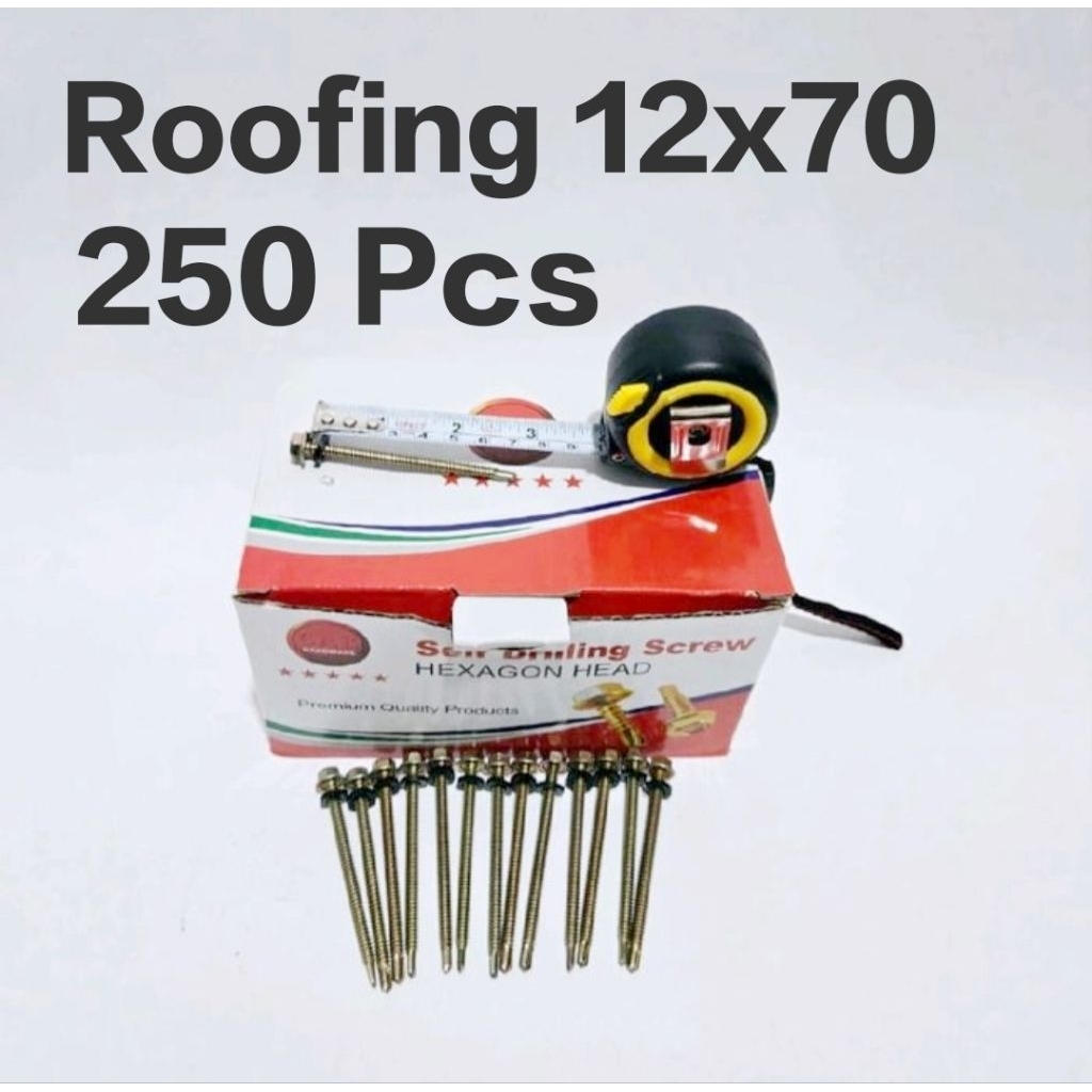 Jual Baut Roofing 12x70mm / Baut Atap Baja Ringan 7cm - 250 Pcs ...