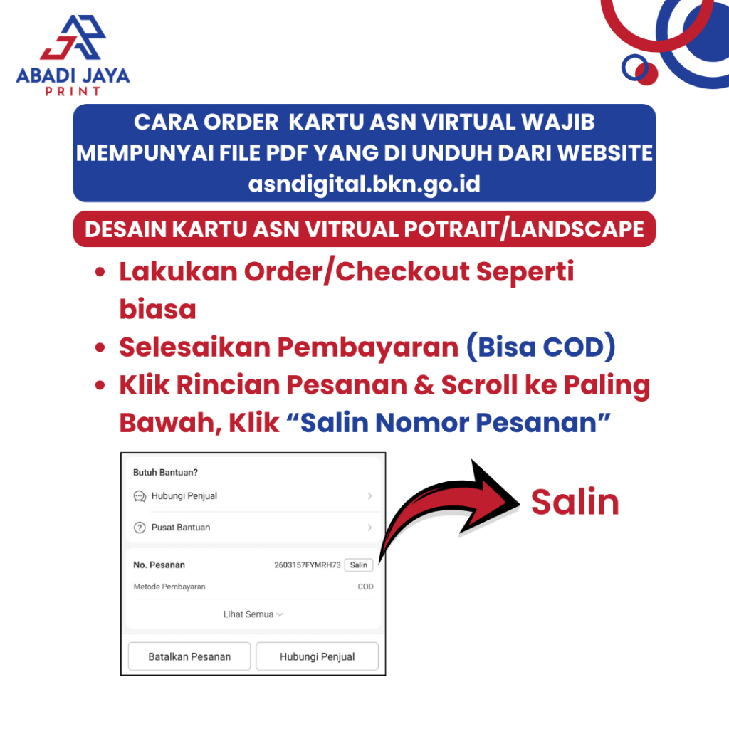 Jual KARTU ASN VIRTUAL PPPK BAHAN PVC ID CARD 1 HARI JADI BISA SATUAN ...