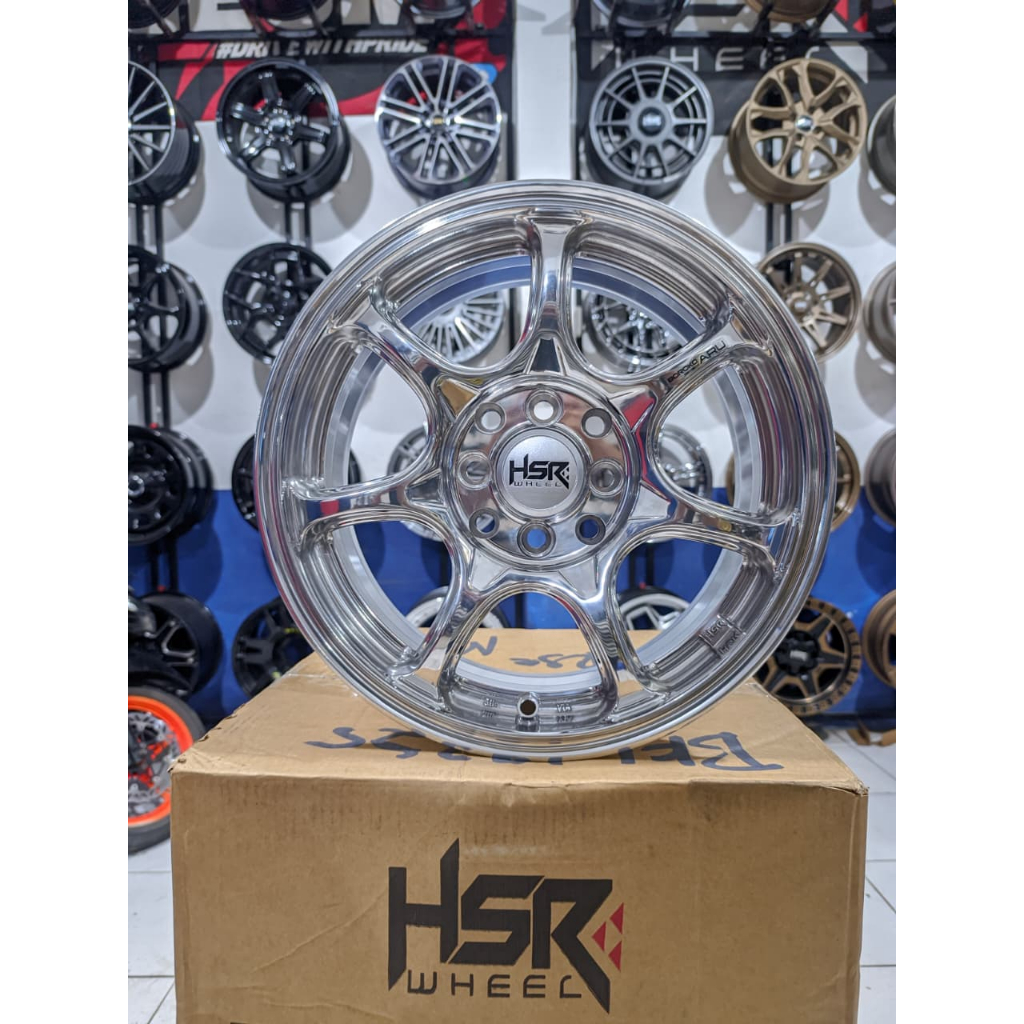 Jual Velg Mobil Ring 15 HSR Aru 7 R15 Full Polish | Shopee Indonesia