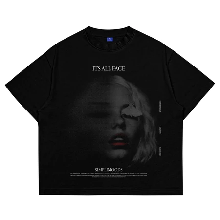 5. Kaos Oversize Boxy Tee Unisex Temporary Black