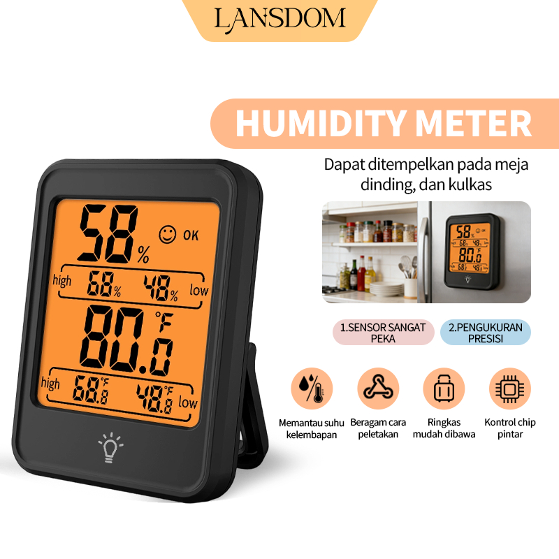 Jual Termometer & Higrometer Digital Rumah Akurasi Tinggi, Layar HD ...