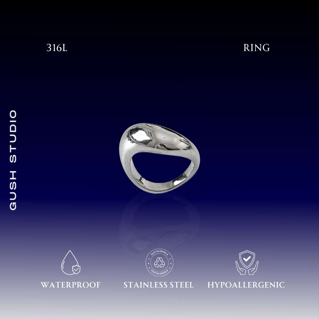 Jual GUSH STUDIO Vault Rings - Stainless Steel Anti Karat Silver ...