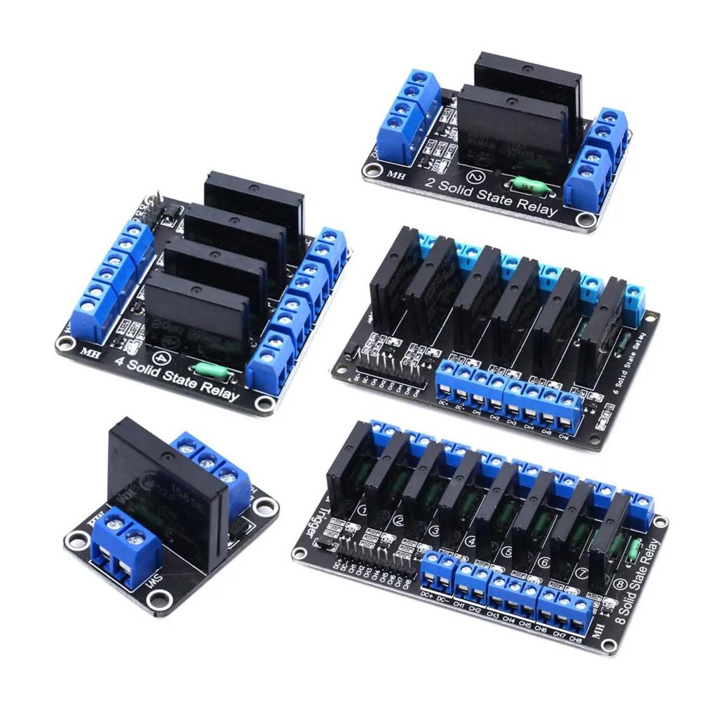 Jual 1 2 4 8 Channel SSR Low Level Solid State Relay Module 5V DC ...