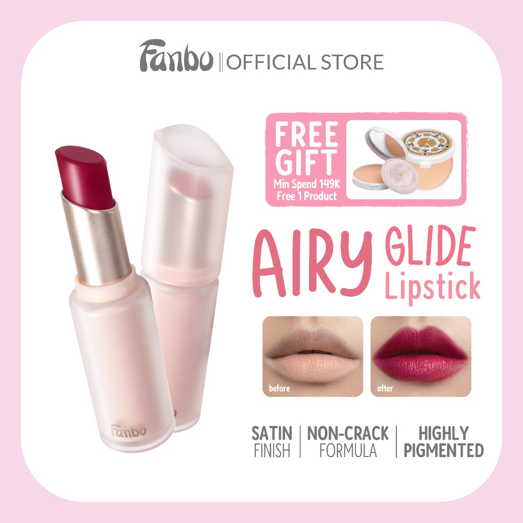 Jual Fanbo Airy Glide (DP) Lipstick 3X Natural Oils | Shopee Indonesia