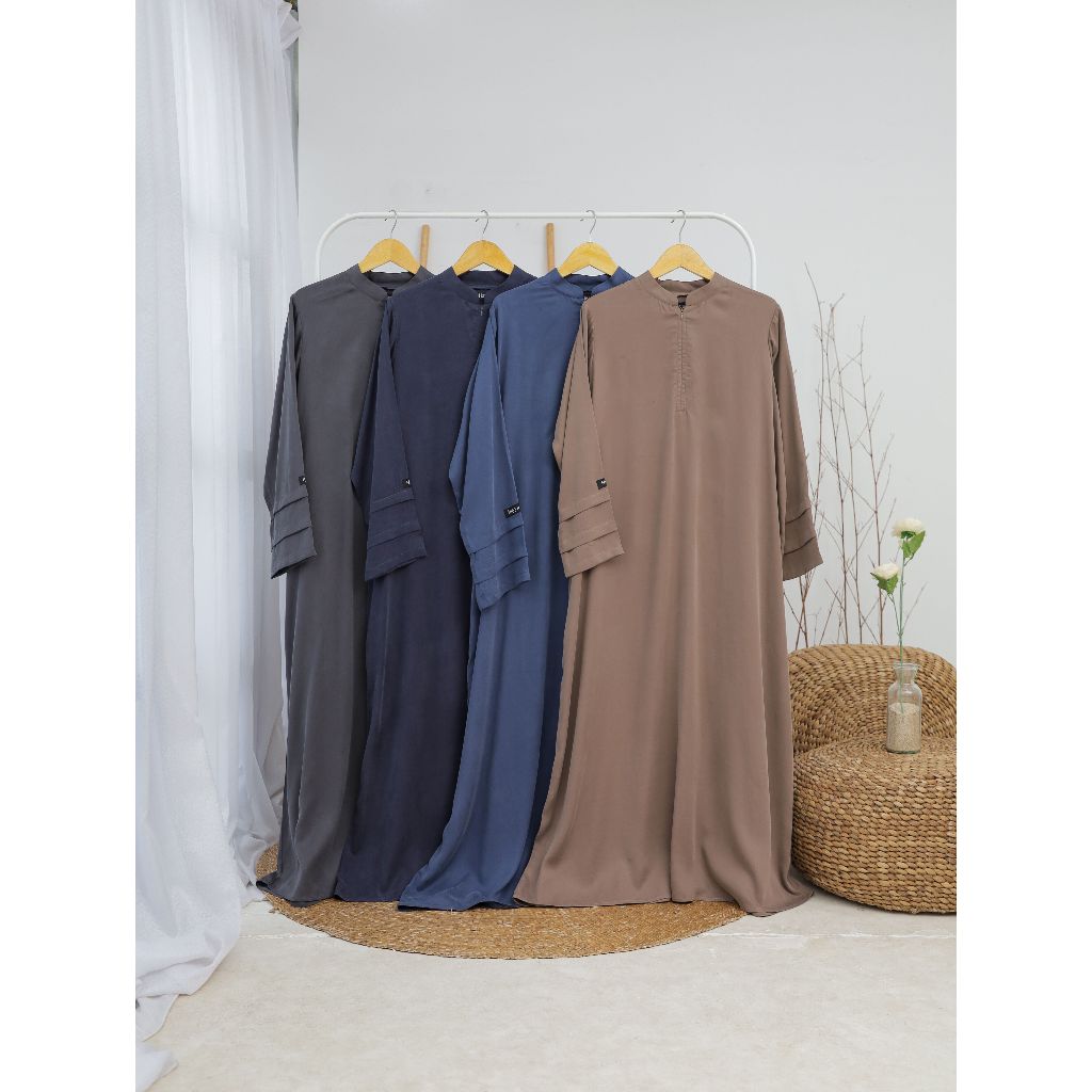 Jual Hayya Moslem - Aluna Abaya Warna Milk Choco Gamis Only Syar'i ...