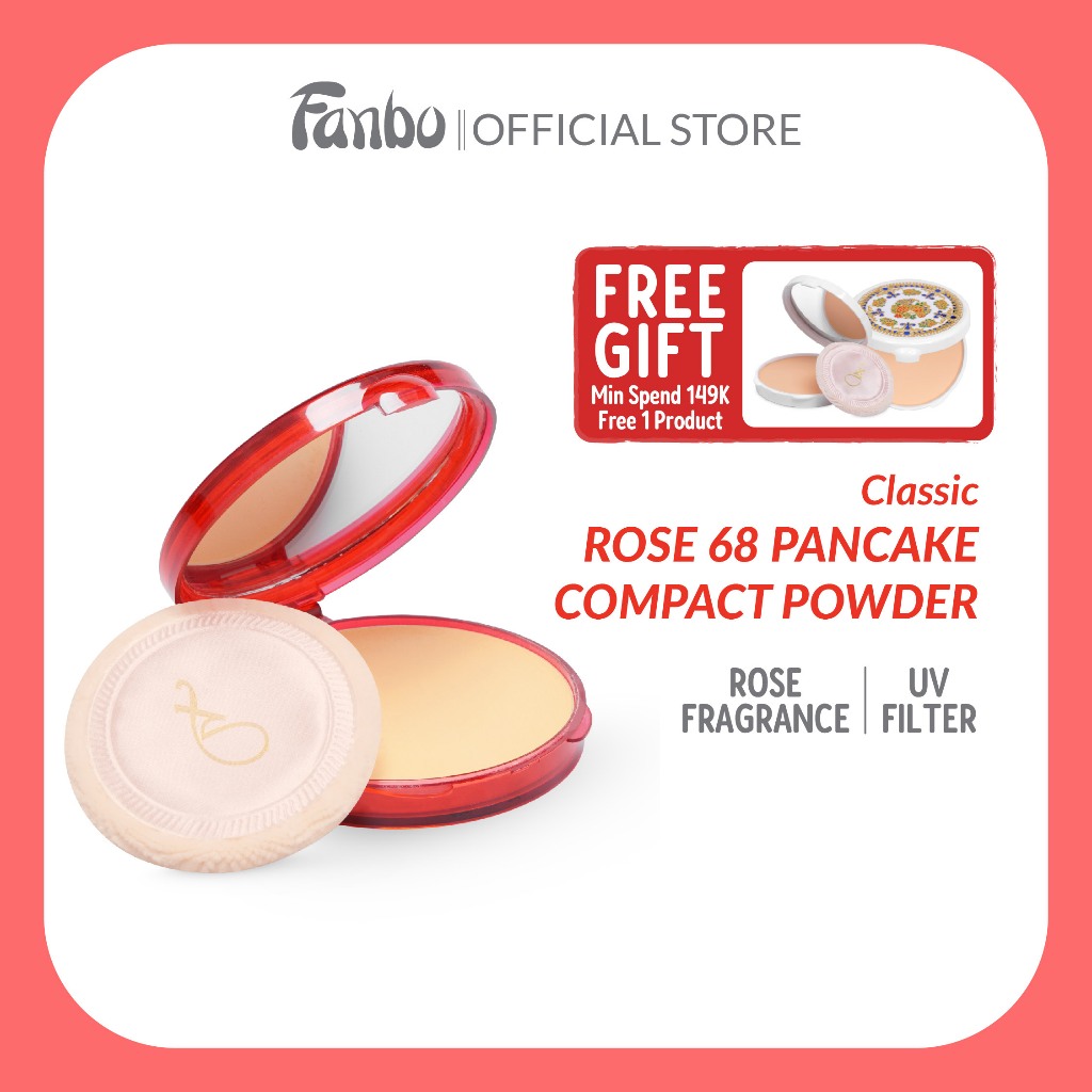 Jual Fanbo Rose 68 Pancake Compact Powder - Mengandung Zink Oxide ...