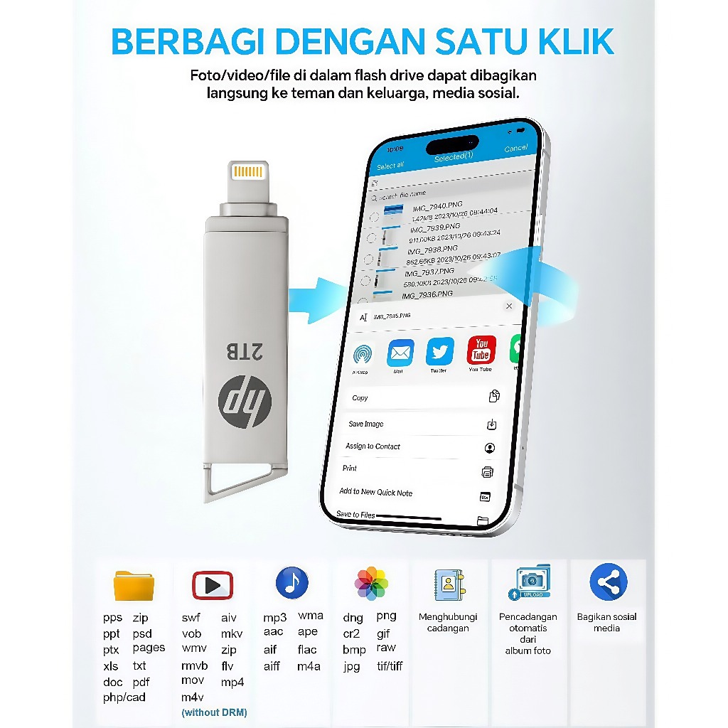 Jual 2TB Flash Drive for iphone HP OTG ISO Flashdisk High Speed USB 3.0 ...