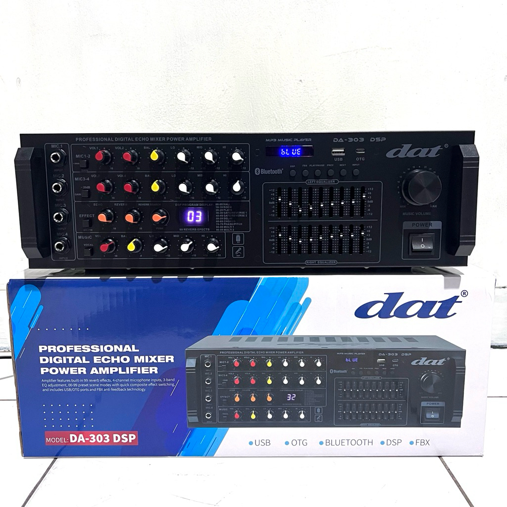 Jual Amplifier Karaoke DAT DA 303 DSP + OTG Original Bluetooth - SD ...