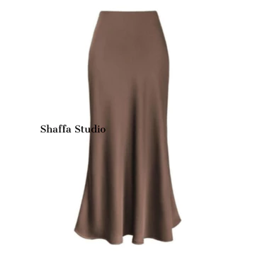 Rok Satin Silk Premium Bahan Lembut Nyaman Dipakai Pinggang Karet Rok Size S XXXL