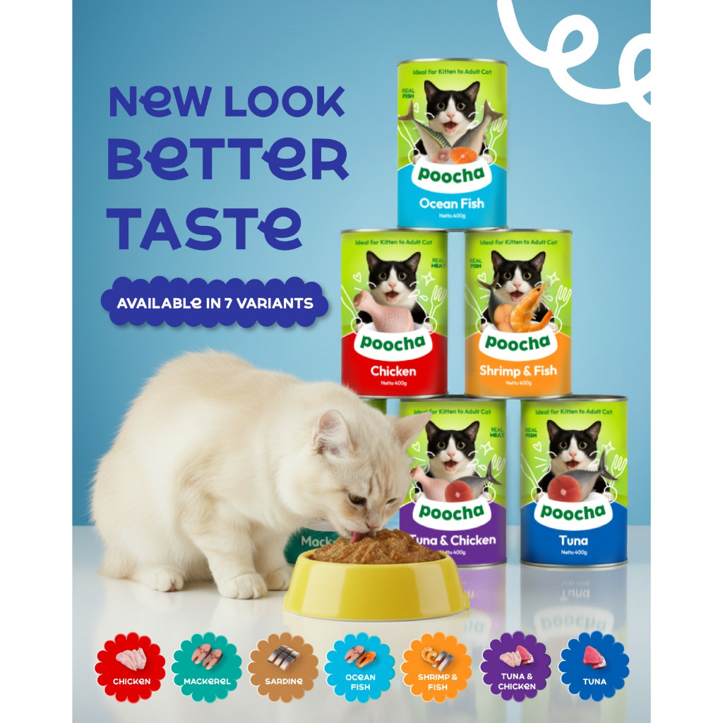 Jual POOCHA CAT WET FOOD 400GR 400 GR GRAM MAKANAN KALENG KUCING BASAH ...