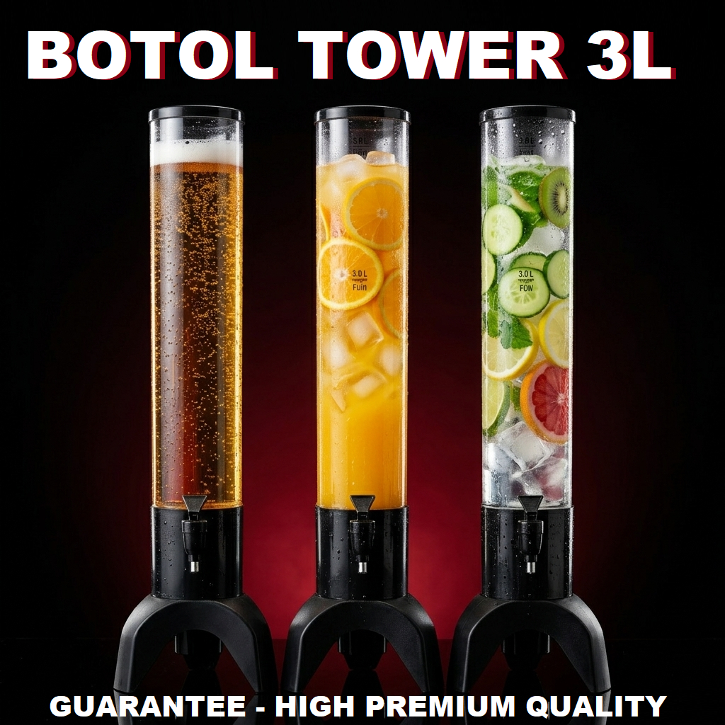 Jual BERGARANSI BOTOL TOWER 3 LITER KUALITAS PREMIUM GARANSI 1 BULAN ...