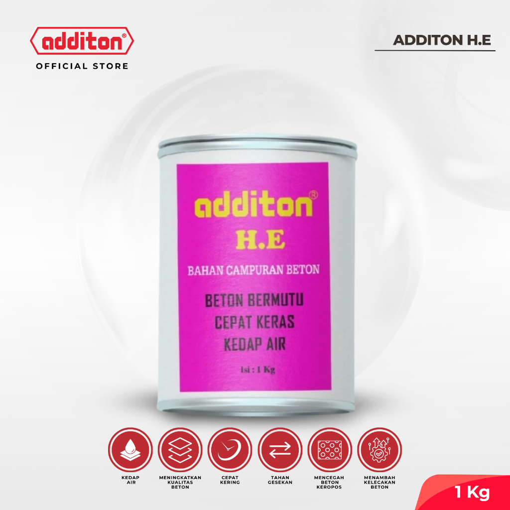 Jual ADDITON HE 1 Kg – Bahan Campuran Beton / Additive Beton untuk ...