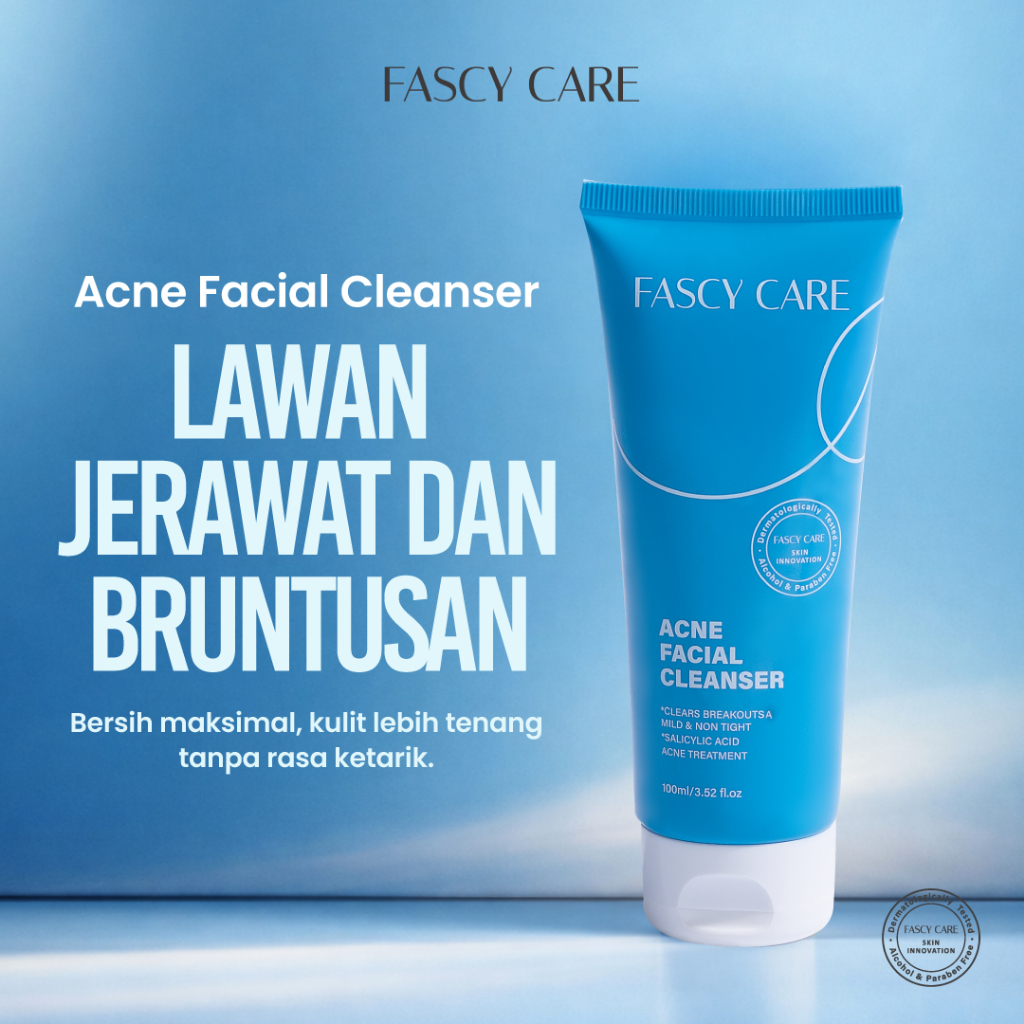Jual FASCY CARE Acne Facial Cleanser 100ml Salicylic Acid Acne Cleanser ...
