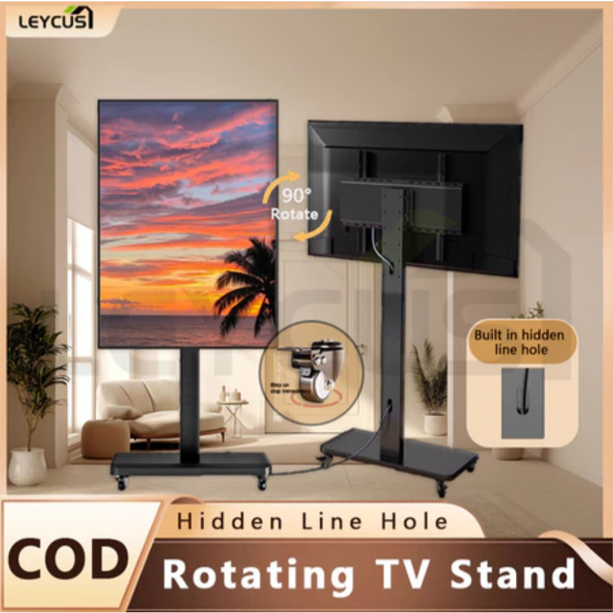 Jual TV Bracket Standing Roda Rotate 90° 32-65 Inch Dapat Diputar ...