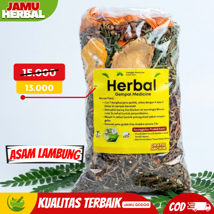 JAMU HERBAL ASAM LAMBUNG PALING AMPUH / MENGOBATI LAMBUNG YANG BERMASALAH SECARA ALAMI