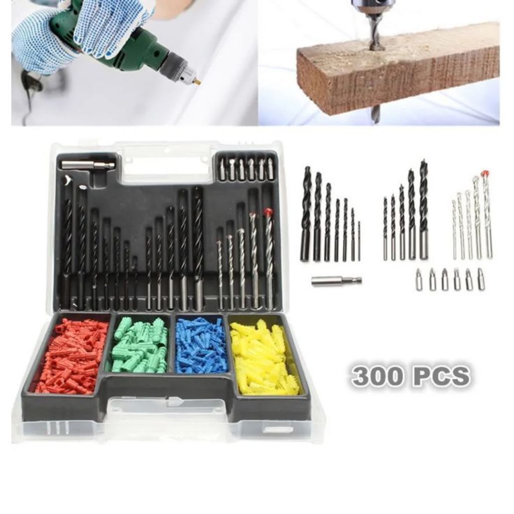 Jual Set Mata Bor Kombinasi 300 Pcs - Kit Mata Bor Beton, Besi, Kayu ...