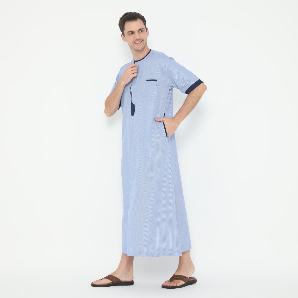 SHOHIB GAMIS PRIA DUBAI KOTAK 03 05 DAN 06 JUBAH PRIA KATUN LENGAN PENDEK PREMIUM ADEM TIDAK GERAH KERAH OBLONG BIRU HITAM ABU BISA INSTAN SIAP KIRIM SESAMA SURABAYA READY STOK