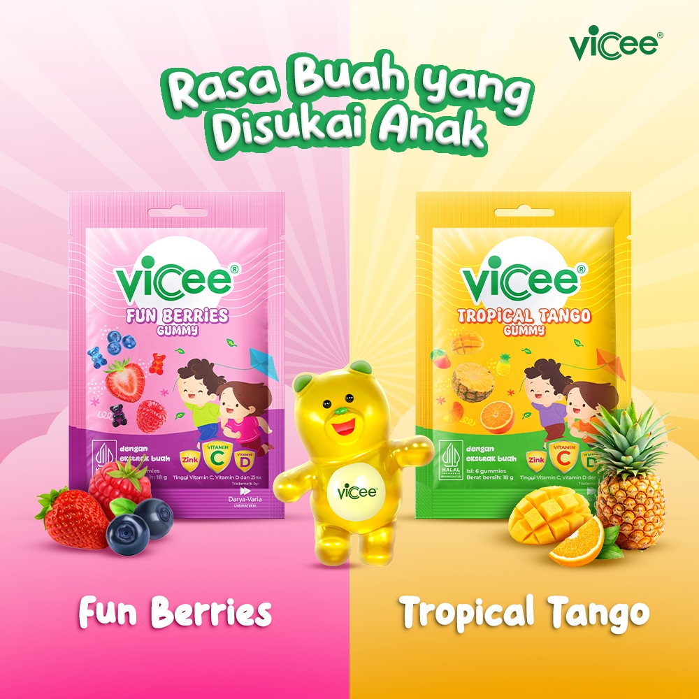 Jual [Baru] Vicee Gummy - Fun Berries 1 Sachet - Permen lunak dengan ...