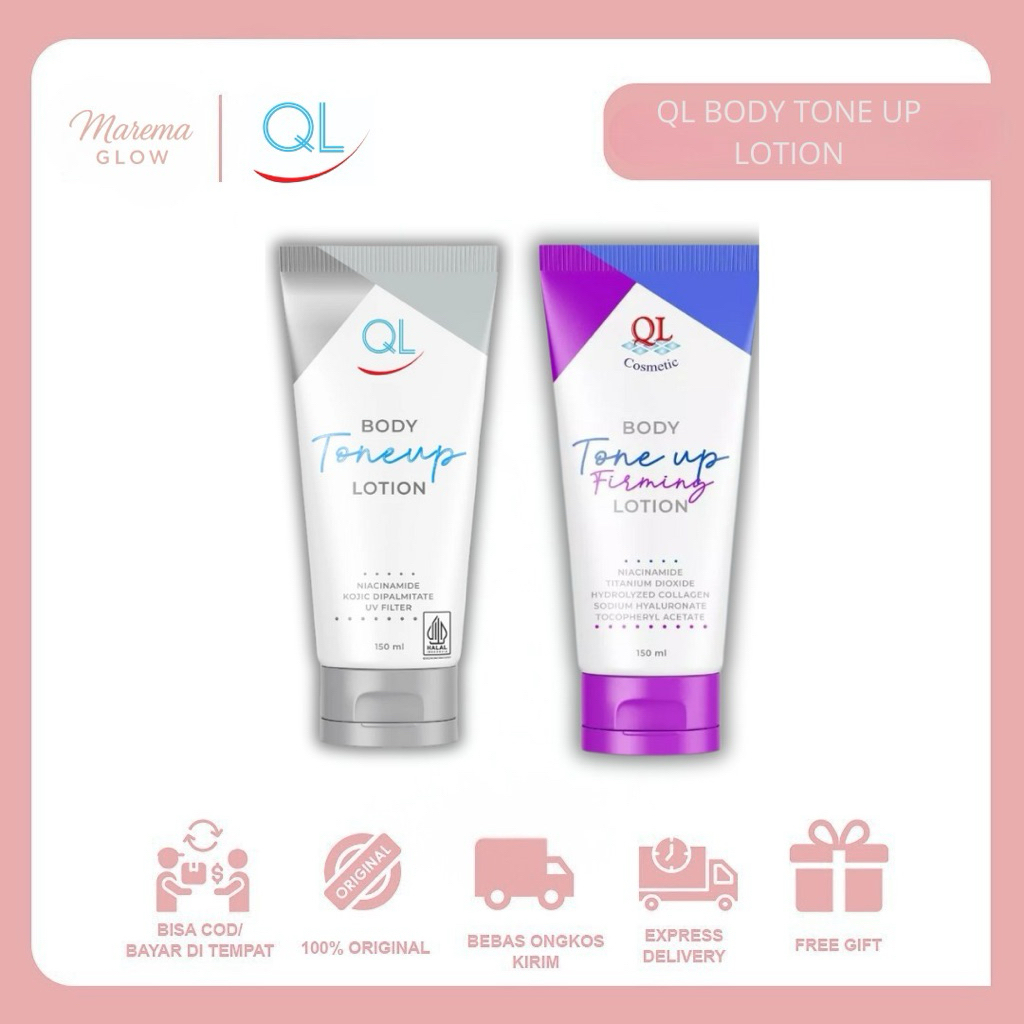 Jual QL Body Tone up Lotion - 150 ML | Mencerahkan Kulit | Shopee Indonesia