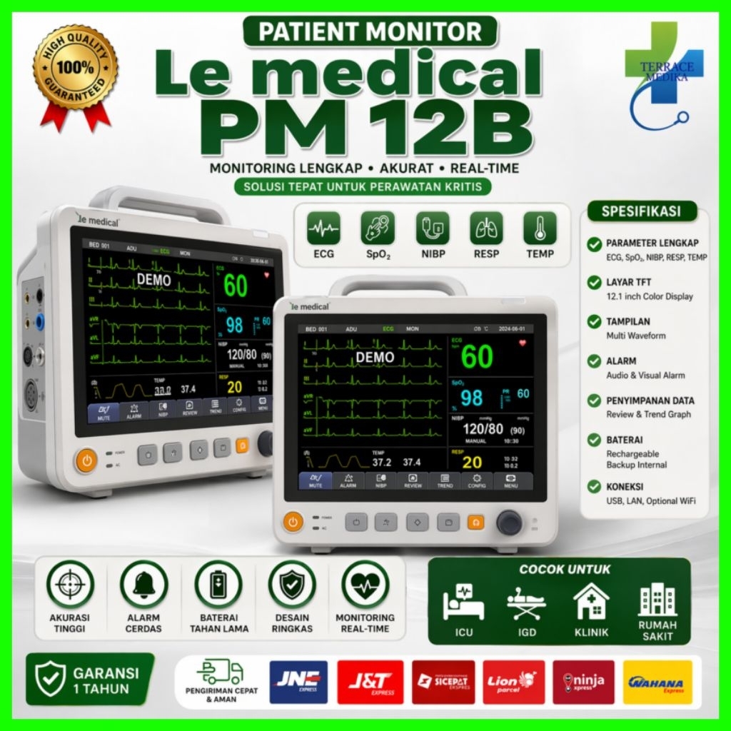Jual Patient Monitor Le Medical / patient monitor PM 12B / Patient ...