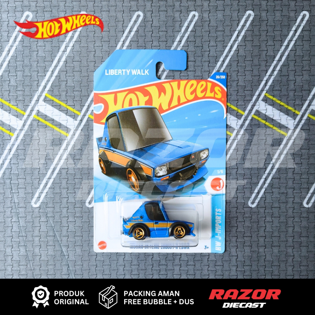Jual Hot Wheels Nissan Skyline 2000 GTR LBWK tooned biru | Diecast ...