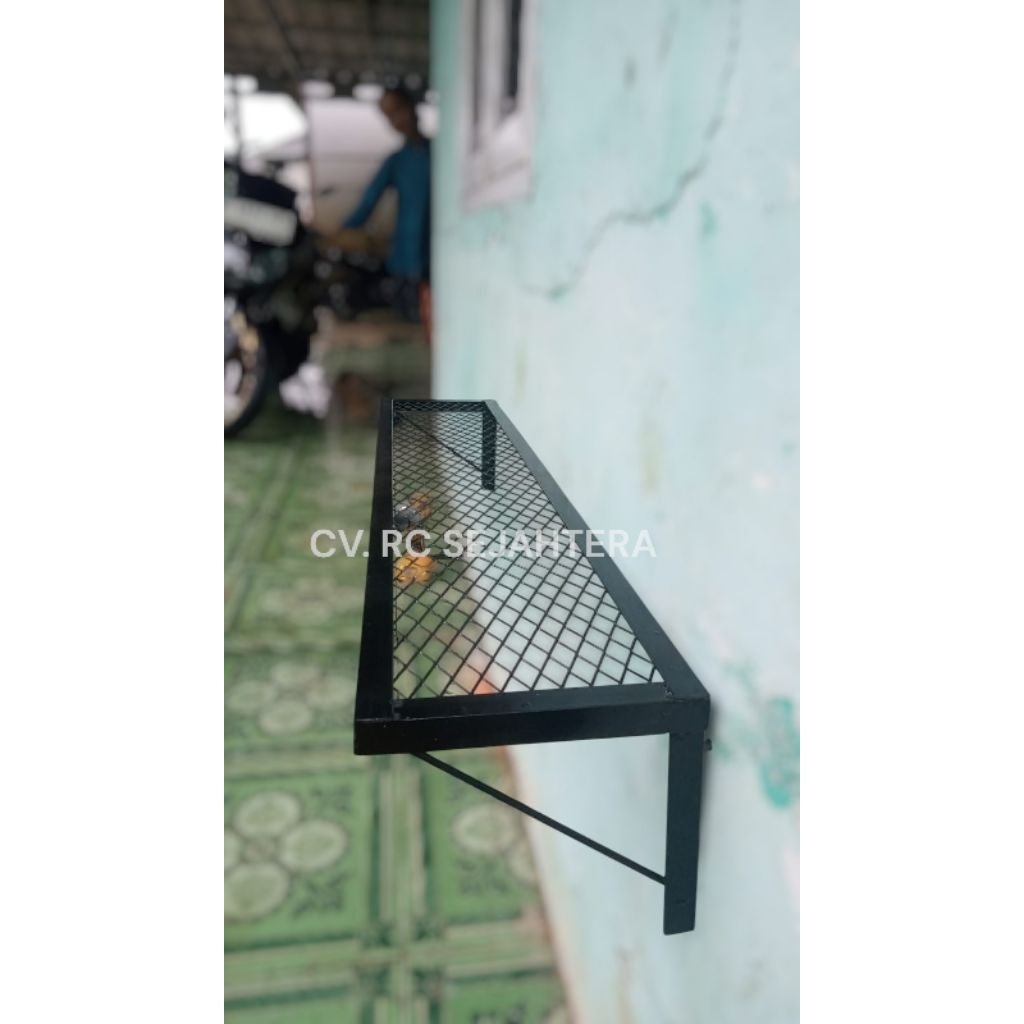 Jual rak dinding rak ambalan rak pot tanaman bunga expanded metal rak ...