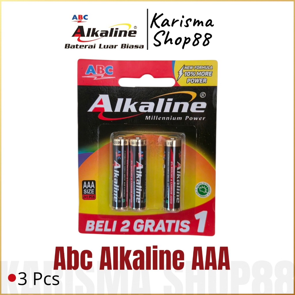 Jual ABC ALKALINE AAA ISI 3(TIGA)PCS ORIGINAL PRODUCT / Batre Alkalin ...