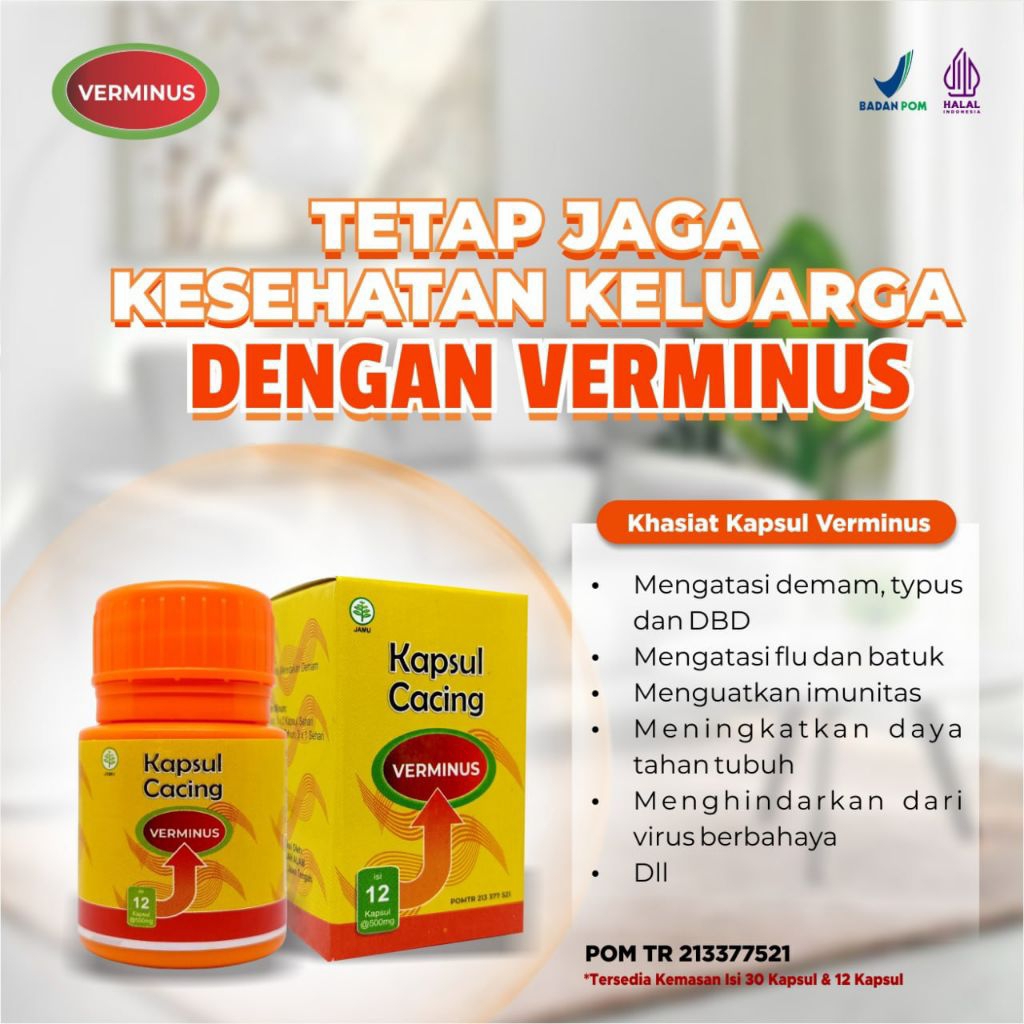 Jual Verminus Kapsul Ekstrak Cacing isi 30 Kapsul | Shopee Indonesia