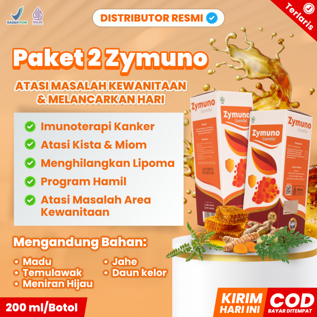 2 Botol Madu Zymuno Imunoterapi Solusi Masalah Kanker Tumor Dan Meningkatkan Daya Tahan Tubuh 200ml