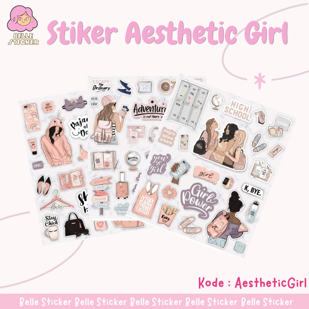 Jual Sticker Aesthetic Girl Sticker Laptop Sticker HP Mini Sticker ...