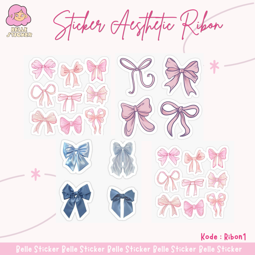 Jual Sticker Ribon Aesthetic Stiker Pita Sticker Laptop Sticker Tumblr ...