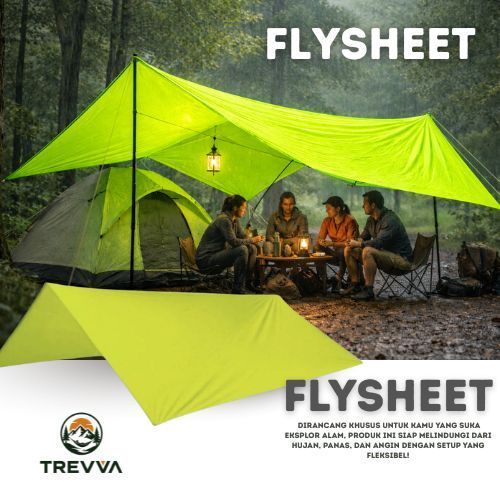 Flysheet 2 x 3 Meter Tenda Camping Outdoor