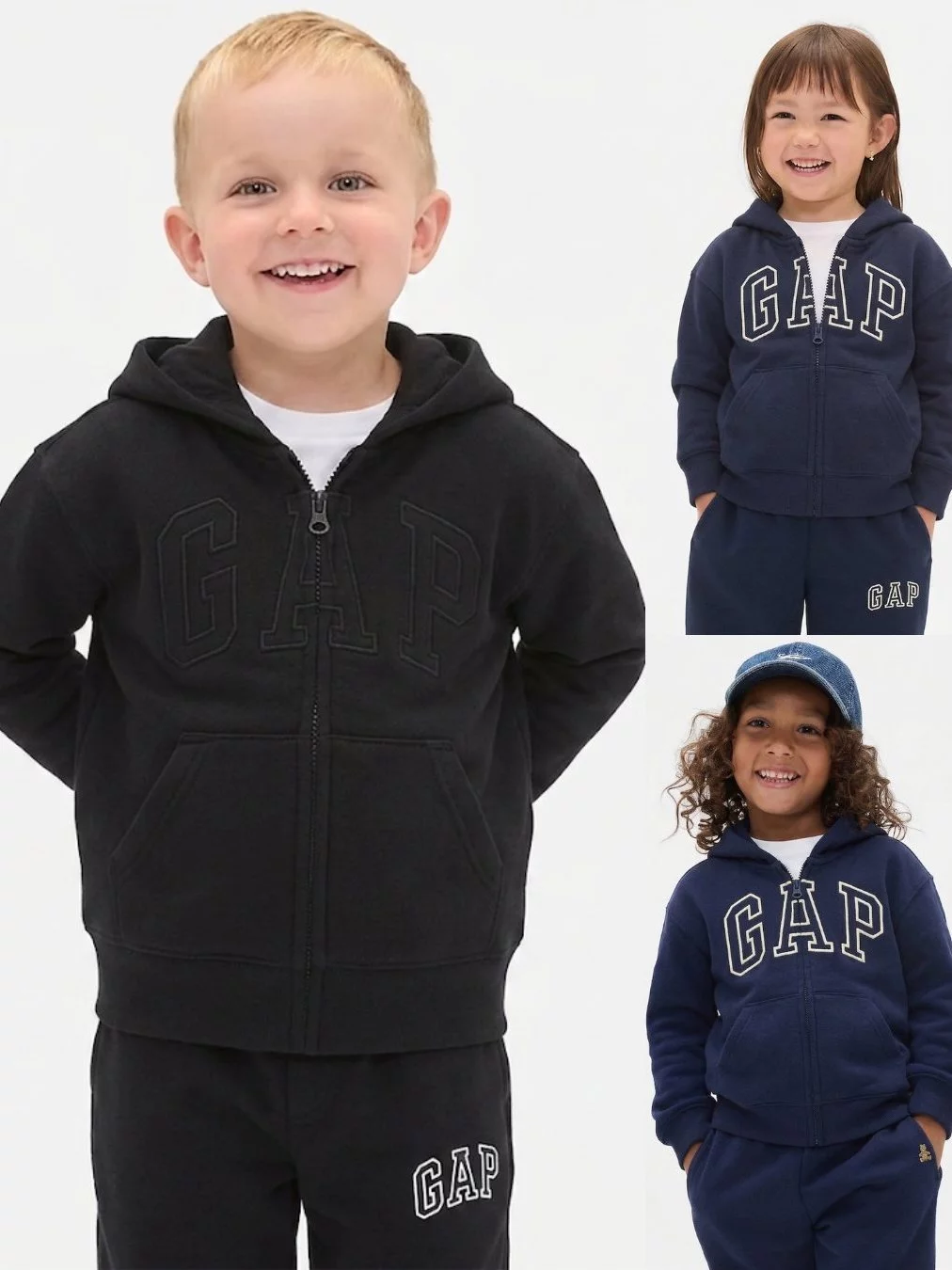 Jaket Hoodie Anak Bahan Fleece GP VintageSoft Logo Zip Hoodie - 9770