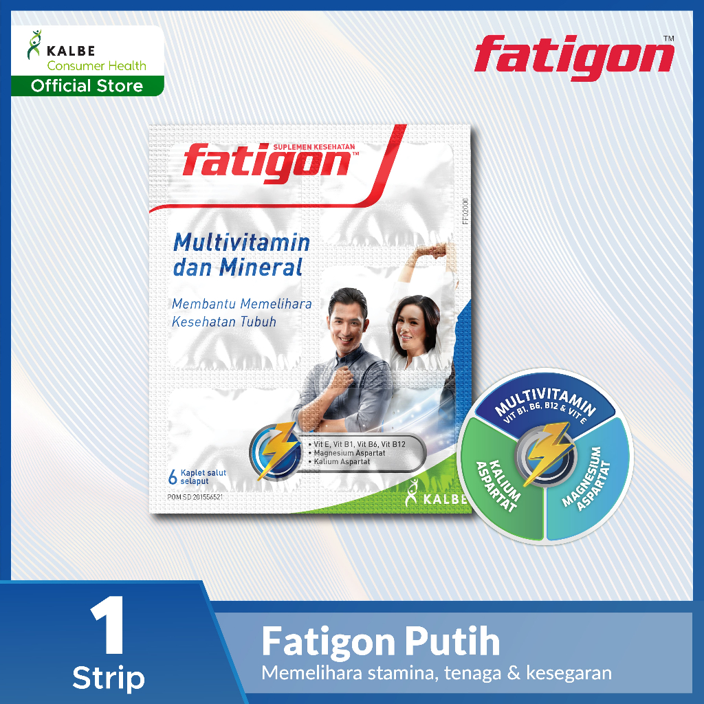 Fatigon Mulvitamin 1 Strip 6 Kaplet - Multivitamin Daya Tahan Tubuh
