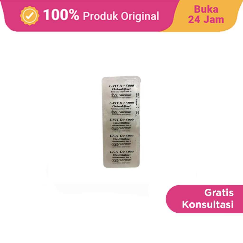 L-VIT D3 5000 0.125 MG 1 BLISTER @ 10 TABLET SALUT SELAPUT