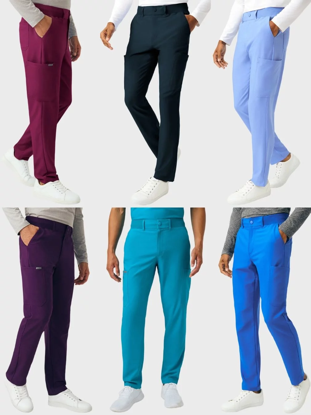 Celana Panjang Kargo Pria LDF Men's Tapered-Leg Cargo Scrub Pants - 2238