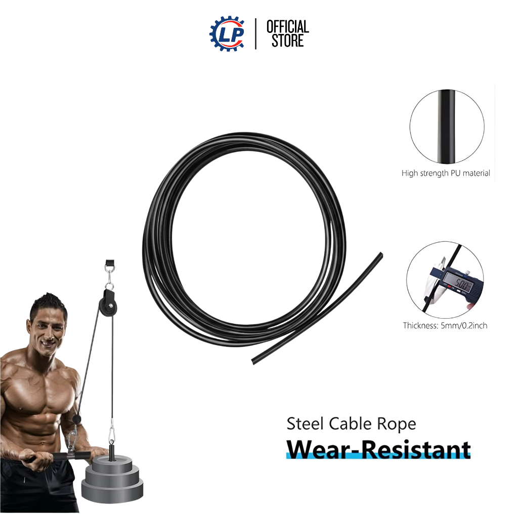 Jual Kabel Sling Gym 5mm – Katrol Pulldown Kuat & Stabil | Shopee Indonesia