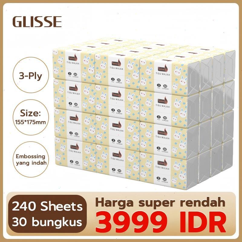 Jual [30 Pack Promosi] Glisse Tisu Wajah 240 Lembar Tisu Wajah Halus ...