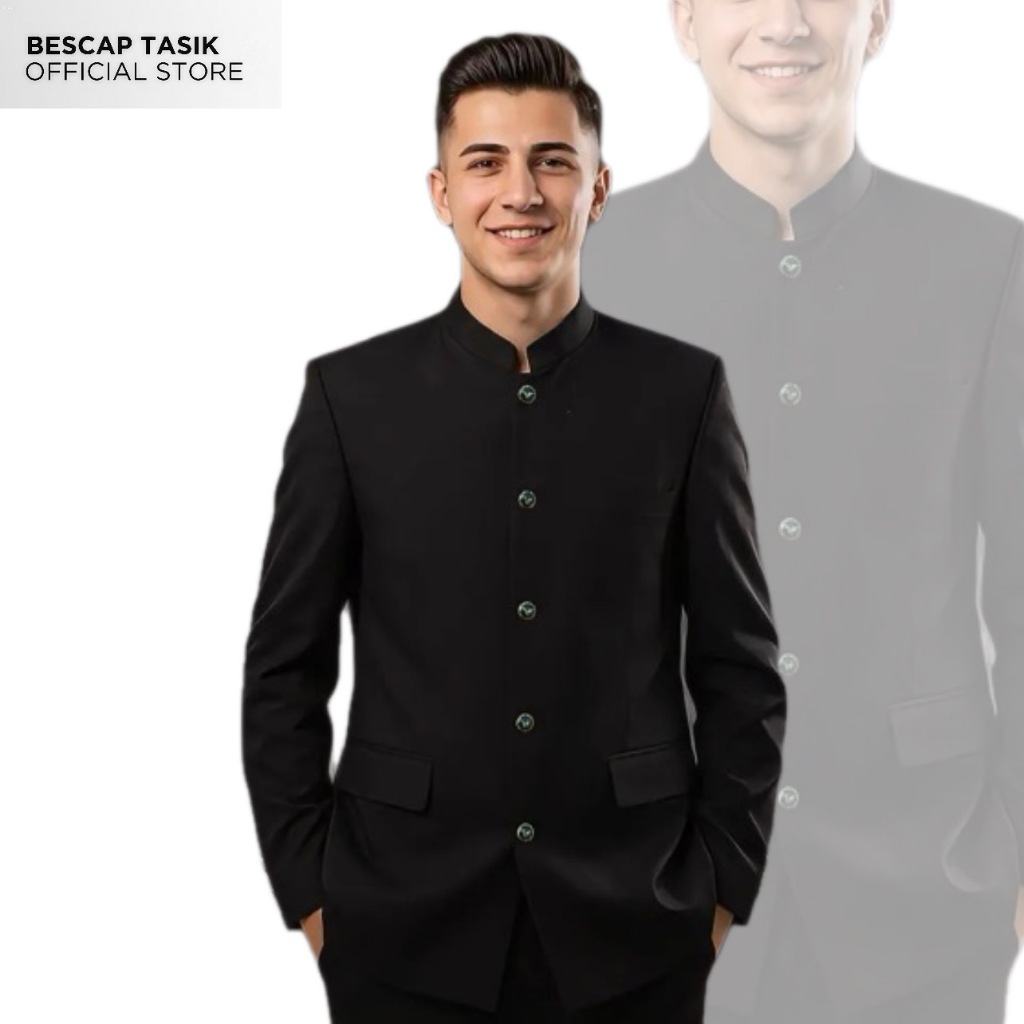 Jual BESCAP TASIK - Jasko Hitam Polos Jas Koko Pria Jasko Polos Jas ...