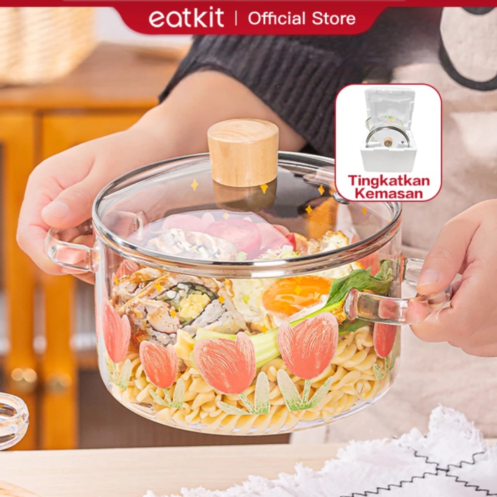 Jual Eatkit Panci Kaca Borosilicate Tebal 1700ml Glass Cooking Soup Pot ...