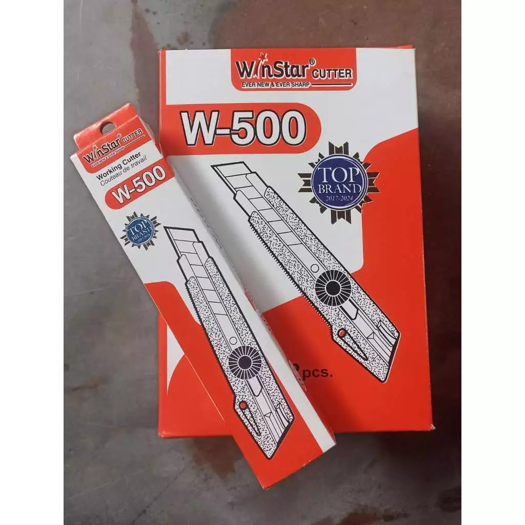 Jual CUTTER BESAR W-500 ISI [12PCS]/Cutter Jumbo model L-500 Pisau ...